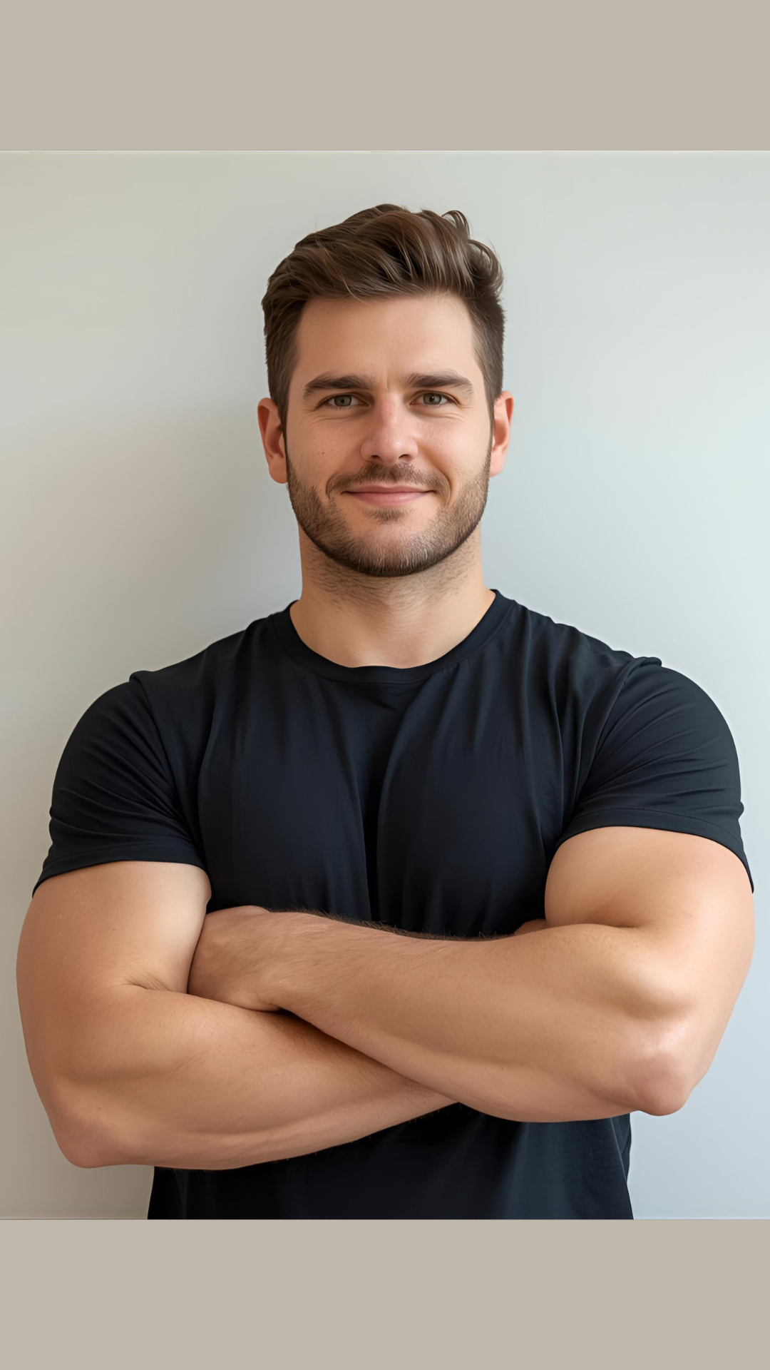 Homem confiante com presença dominante em ambiente urbano escuro